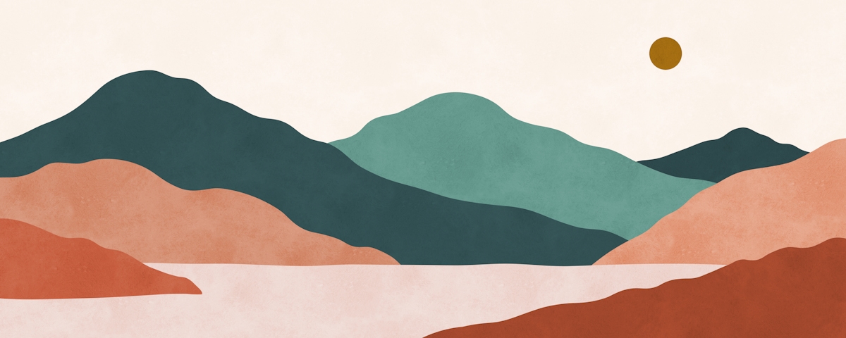 Serene Mountainscape Abstract Wallpaper