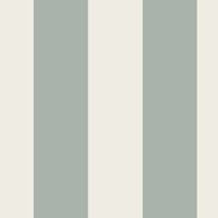 Sage green and cream wide cabana stripe tapet