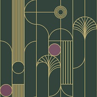 Dark Green Arcadia Harmony Deco papiers peint