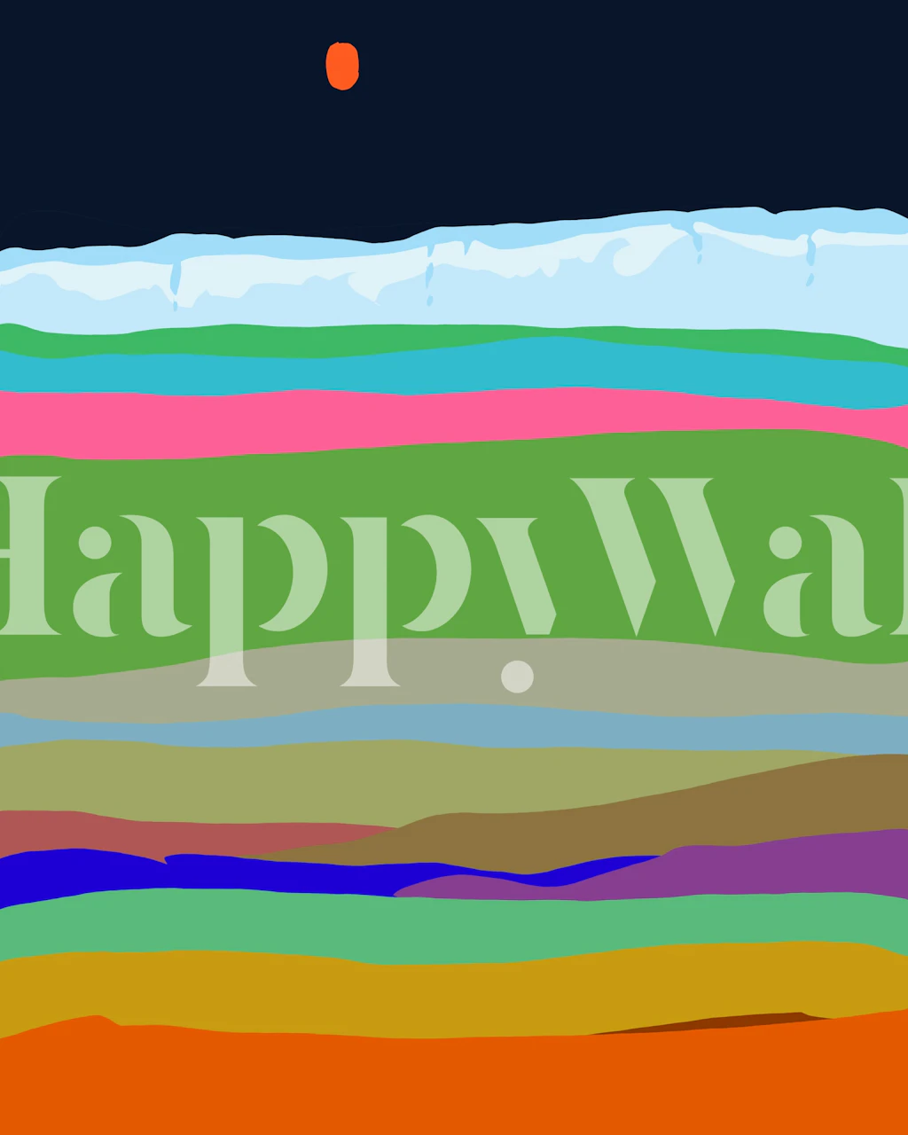 Iceland Abstract wallpaper in a room