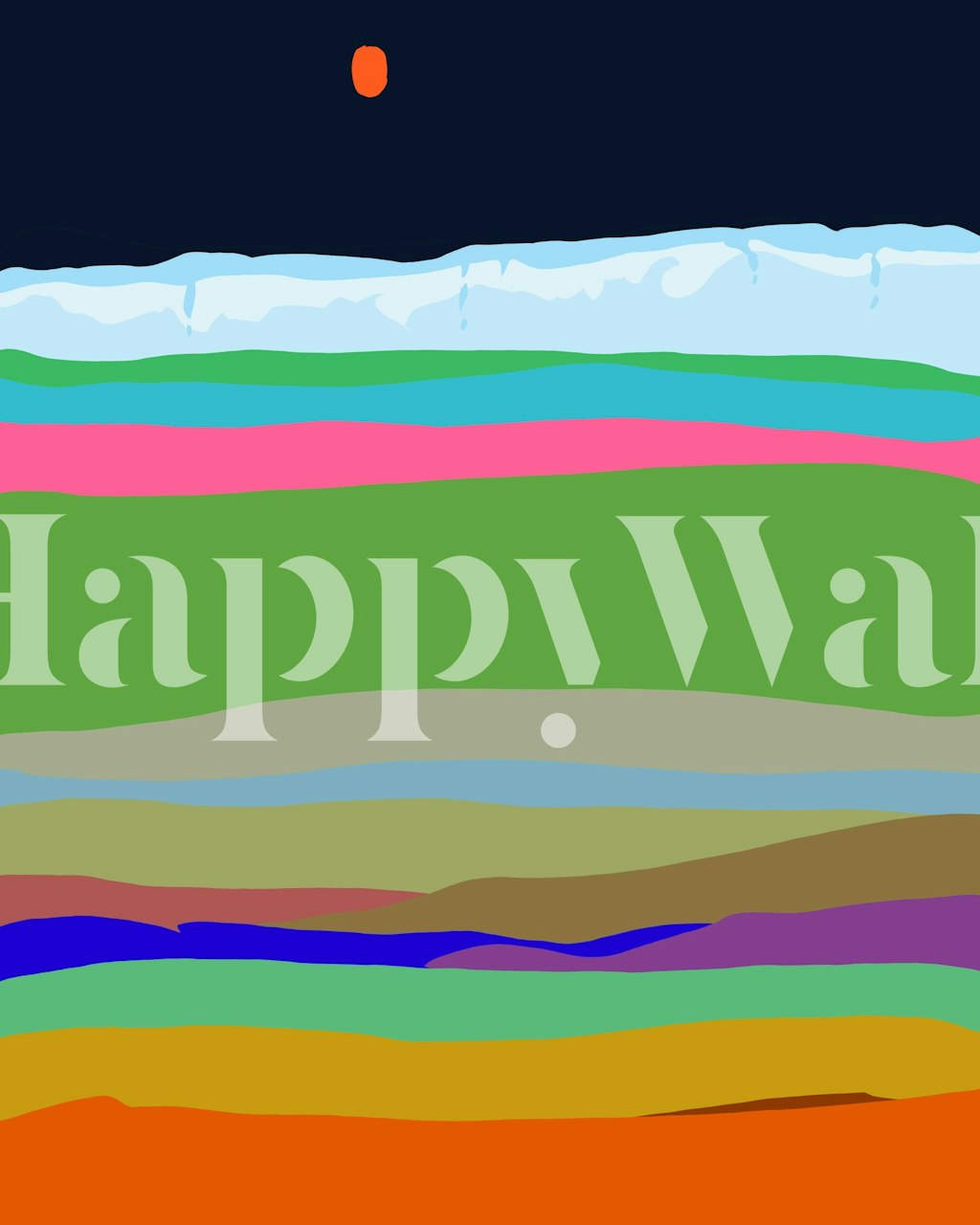 Iceland Abstract wallpaper in a room