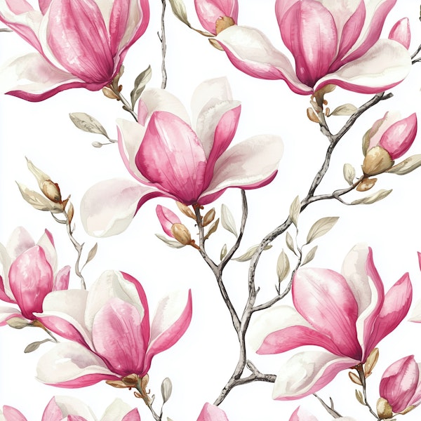 Pink Magnolia Blossoms