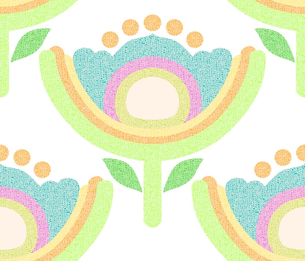 Rainbow Flowers Green