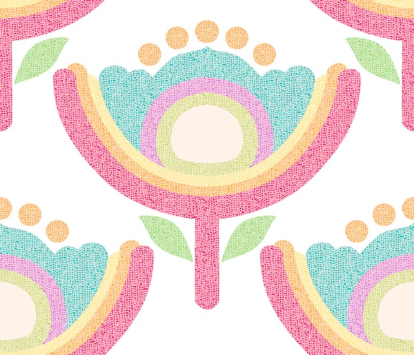 Rainbow Flowers Pink