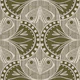 Art Nouveau Butterfly Floral in Olive Drab