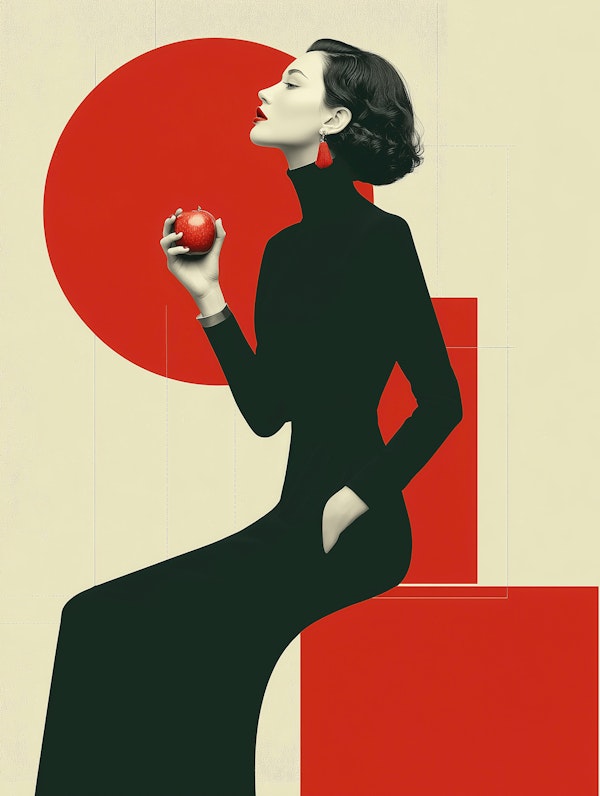 Elegance in Red and Black