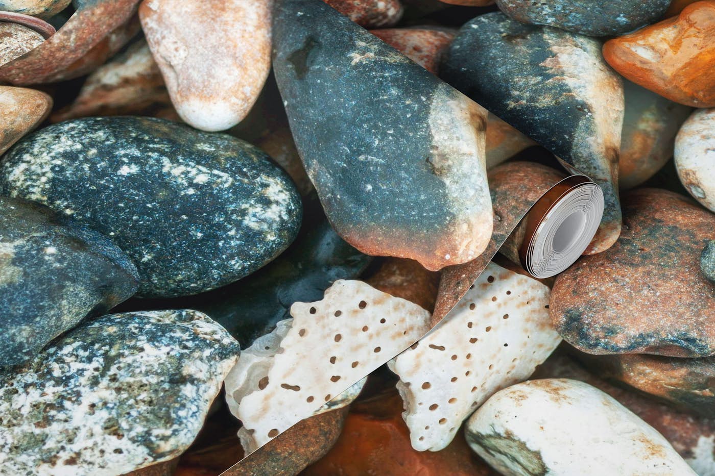 Beach Pebbles wallpaper roll