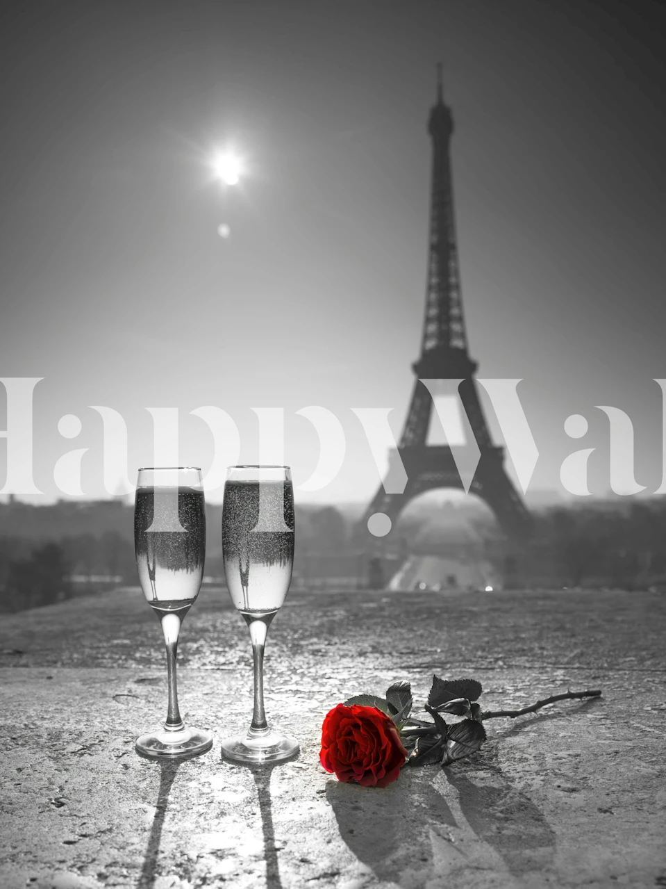 Eiffel Love Affair tapet i et rum