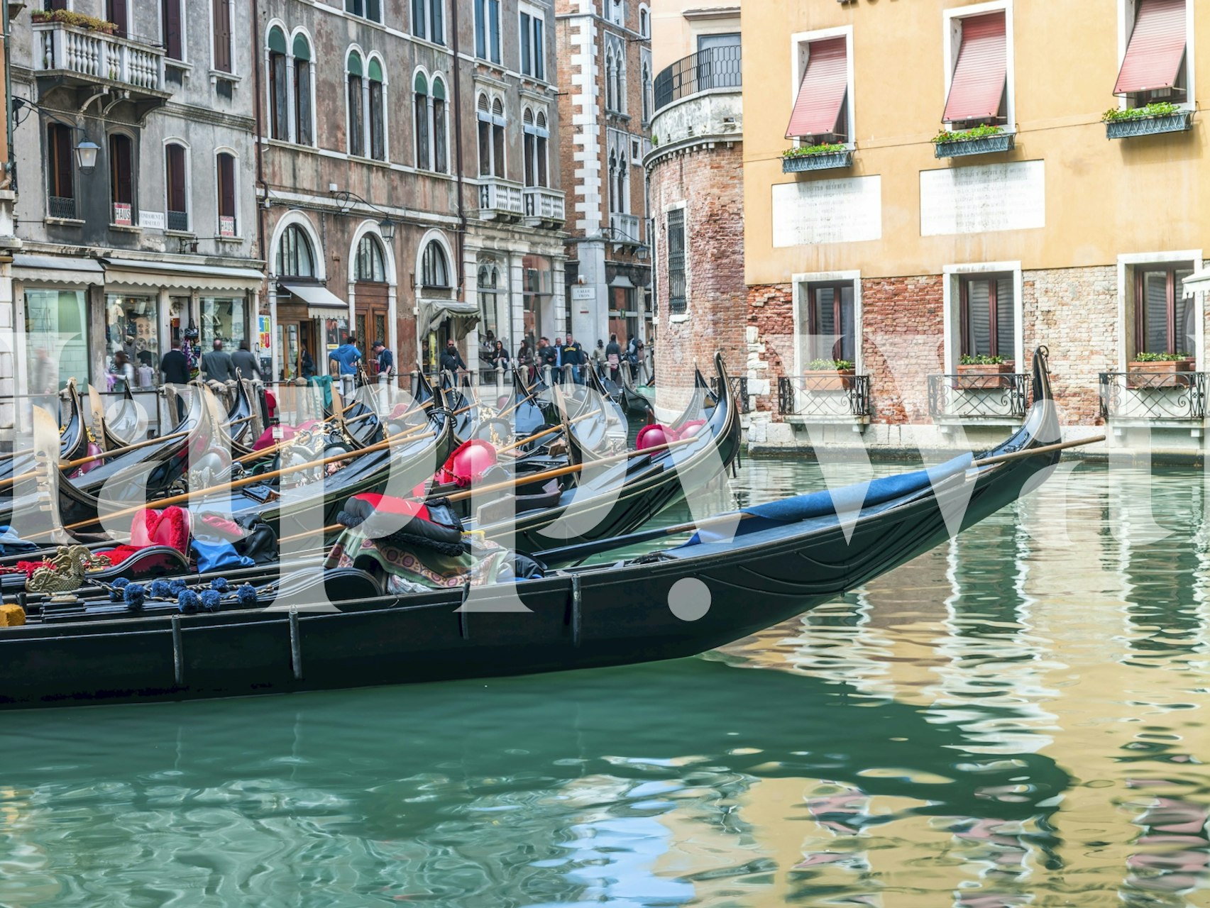 Papier peint Venetian Gondolas dans une pièce