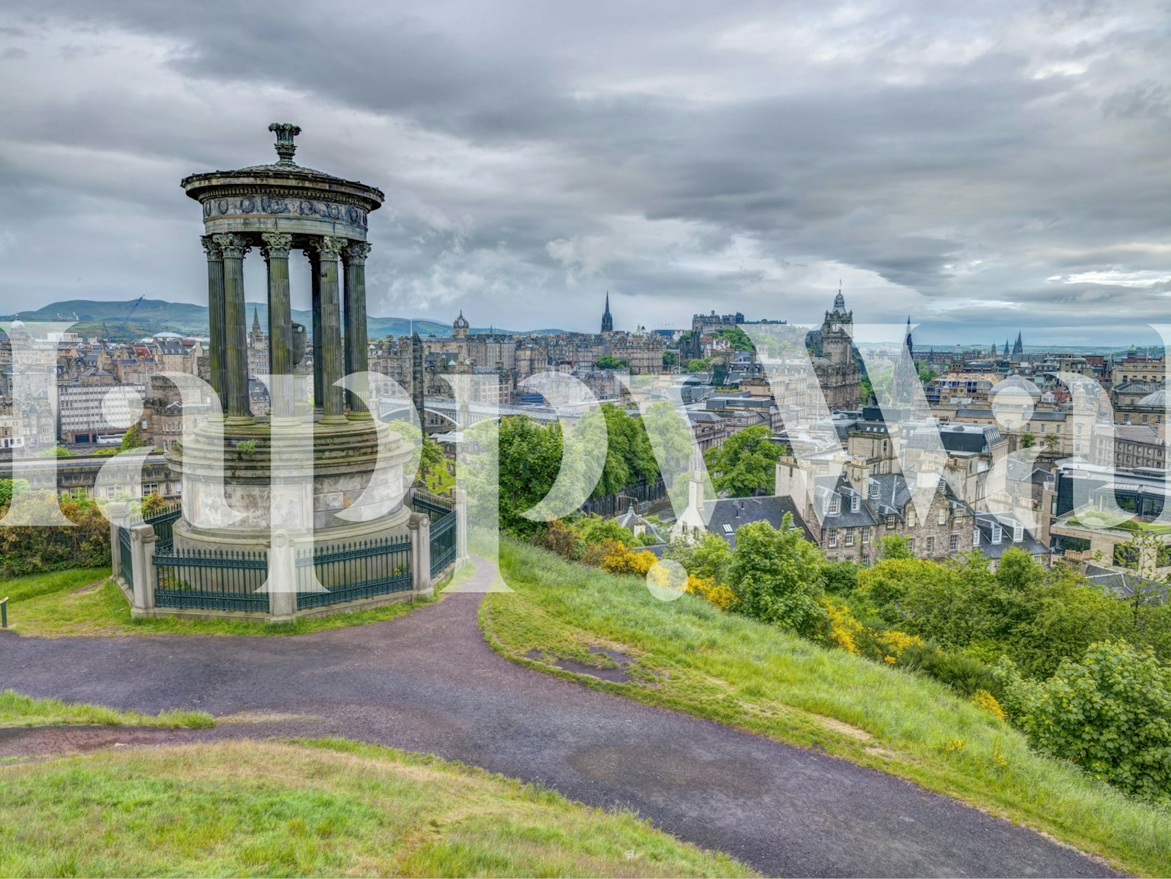 Majestic Hilltop View wallpaper in a room