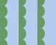 Blue and green scallop stripes