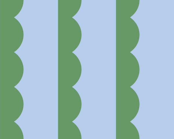 Blue and green scallop stripes