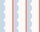 Scallop stripes - coral blue cream