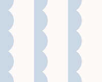 Country air blue scallop stripes ταπετσαρία