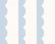 Country air blue scallop stripes