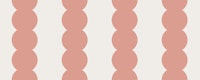 Peach Terracotta bubble stripes wallpaper