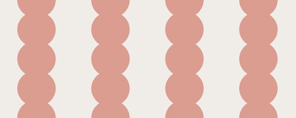Peach Terracotta bubble stripes
