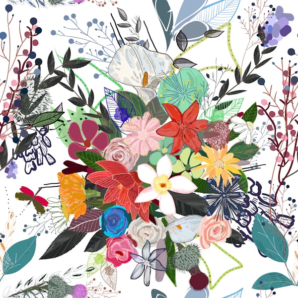 Colorful Mix Flower pattern