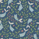 Cat Mermaids - Playful Ocean Kids - Navy Blue