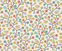 birds on branches - colorful tapeta