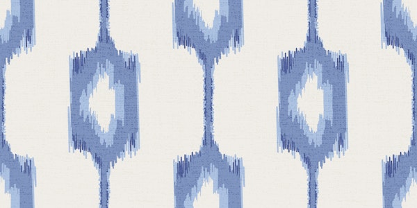 Ikat inspired stripes sapphire blue