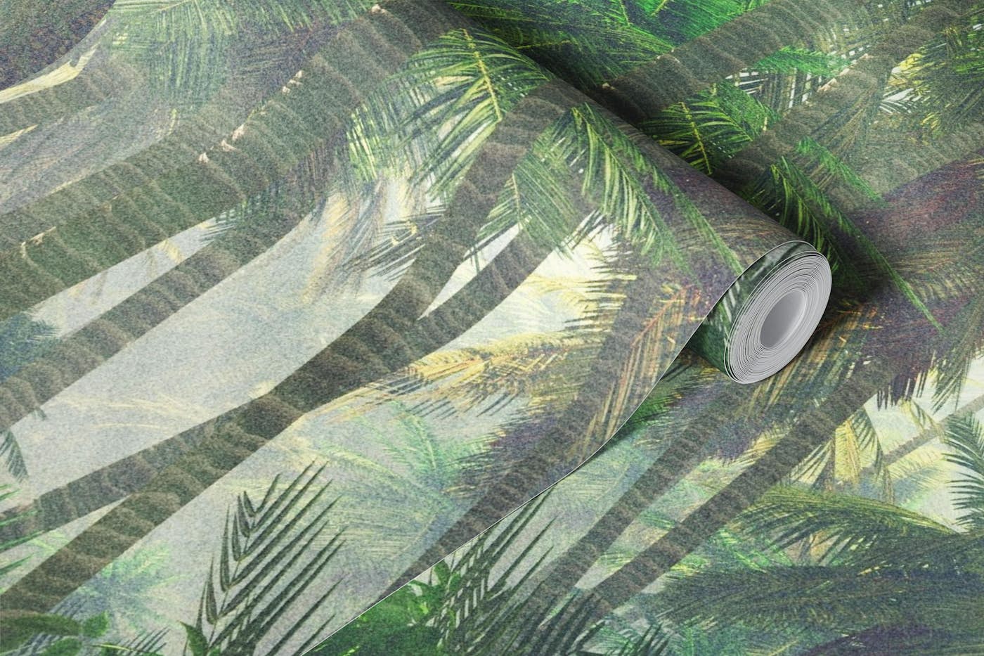 Tropical Haven in the Mist wallpaper roll