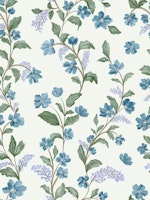 Delicate Blue Foliage wallpaper