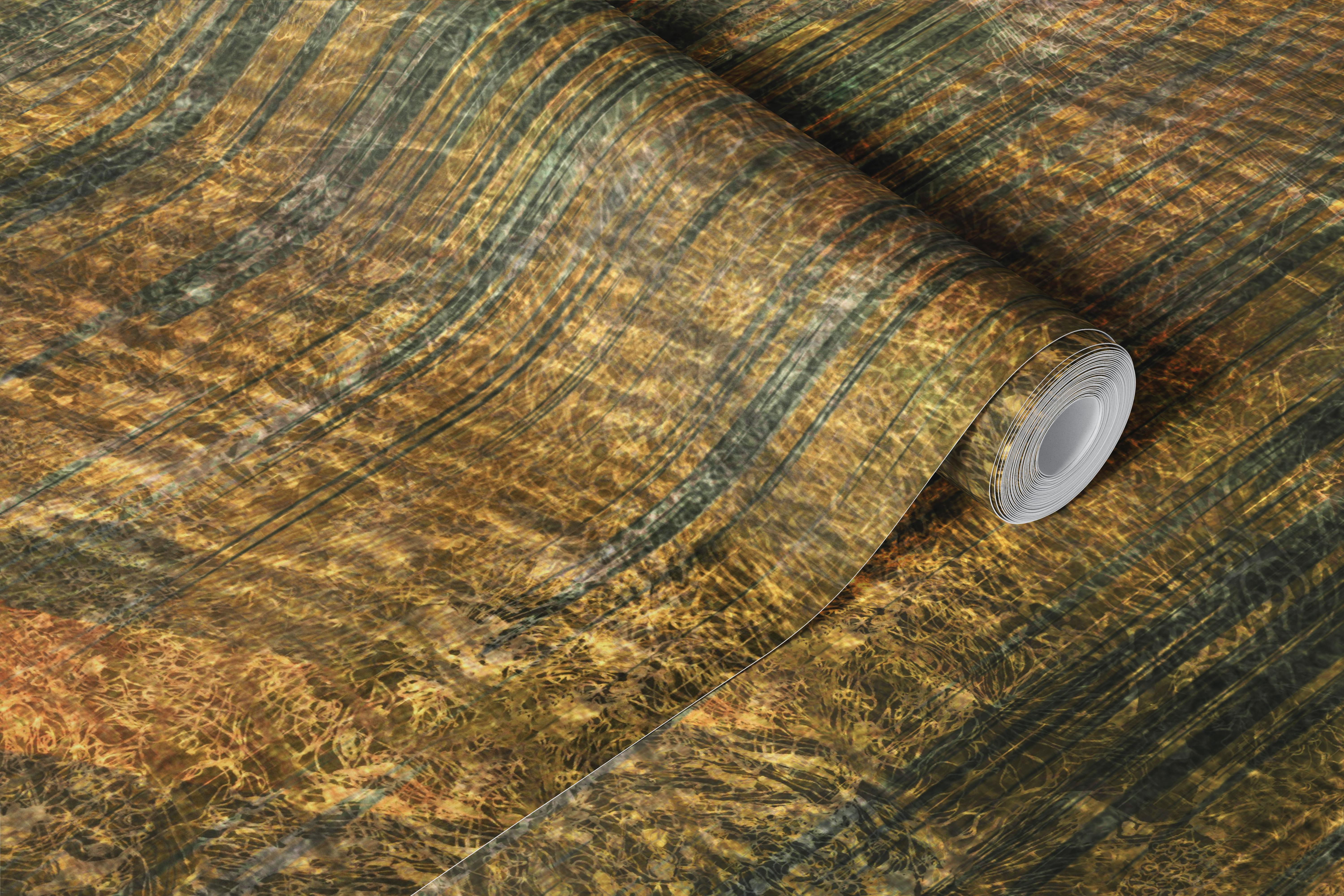 Golden Depths wallpaper in a room setting