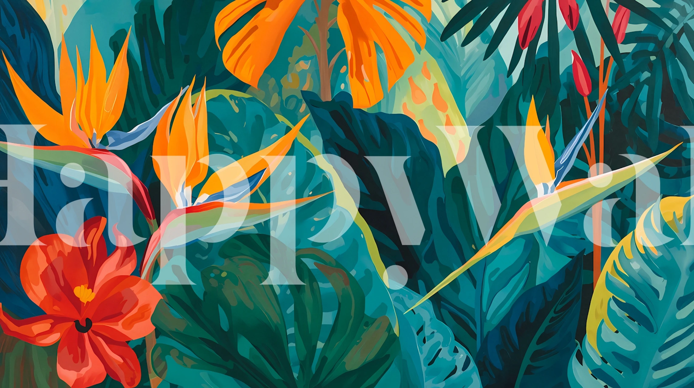 Tropical Paradise Vibes tapet i et rom