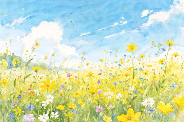 Sunny Floral Meadow Bliss