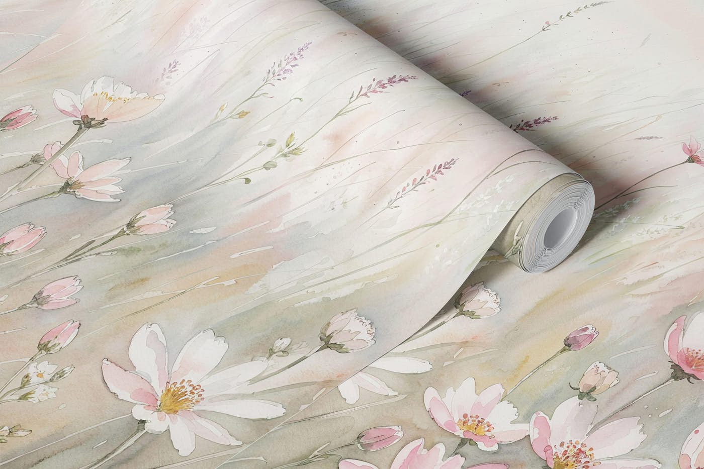 Morning Meadow Bliss wallpaper roll