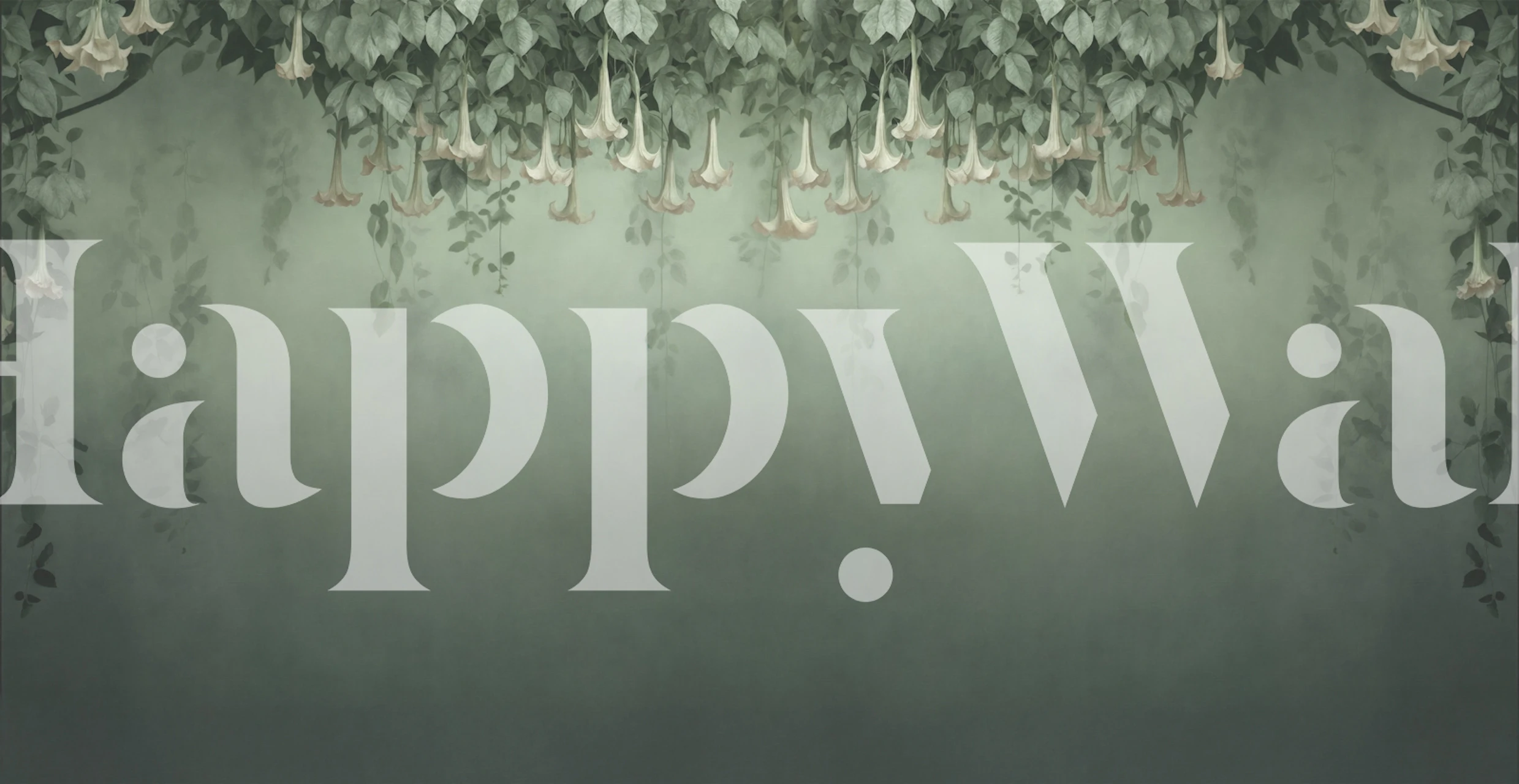 Angel’s Trumpet Canopy-tapetti huoneessa