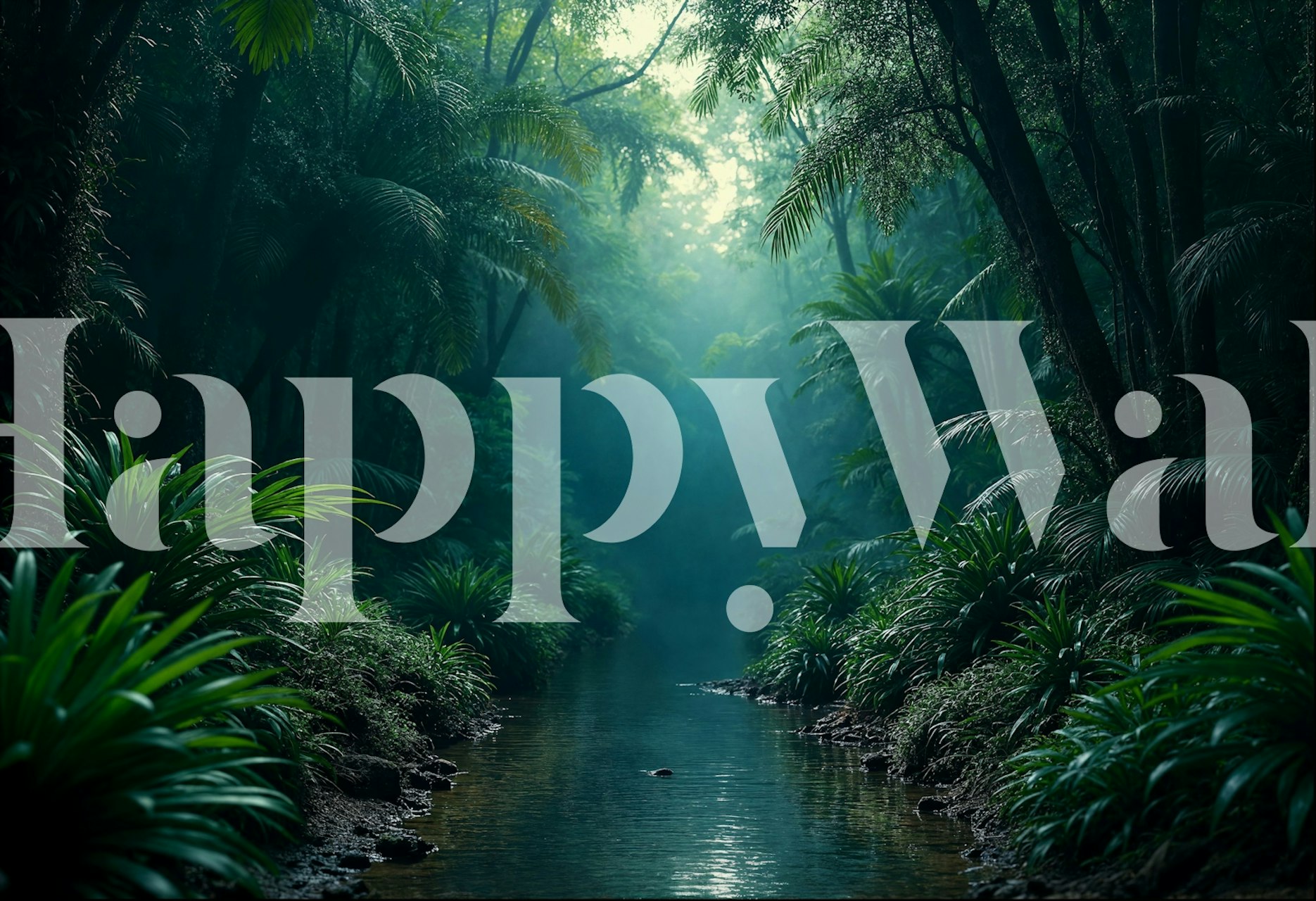 Ταπετσαρία Jungle Harmony Scene σε ένα δωμάτιο