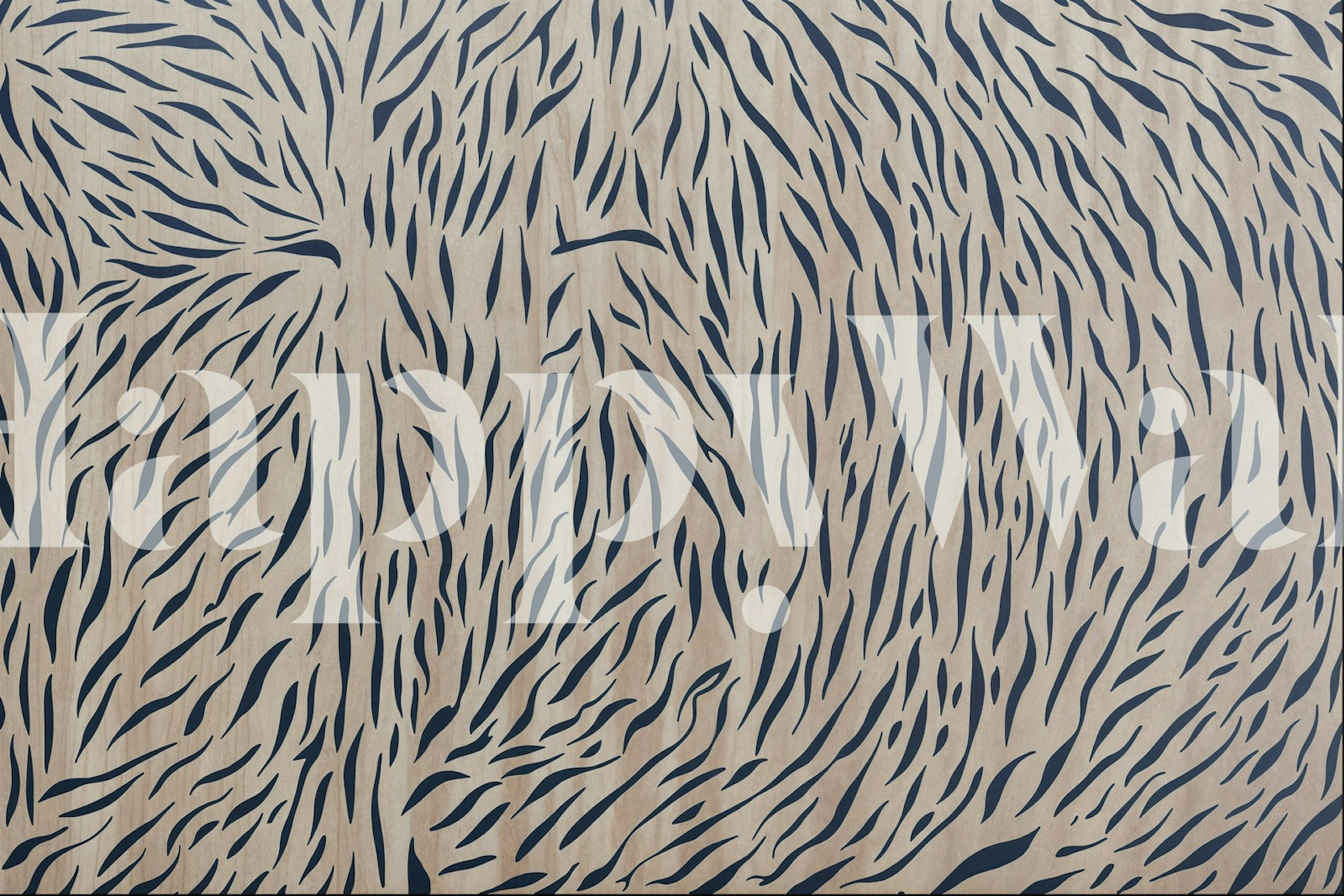 Earthy wave patterns wallpaper in a room setting