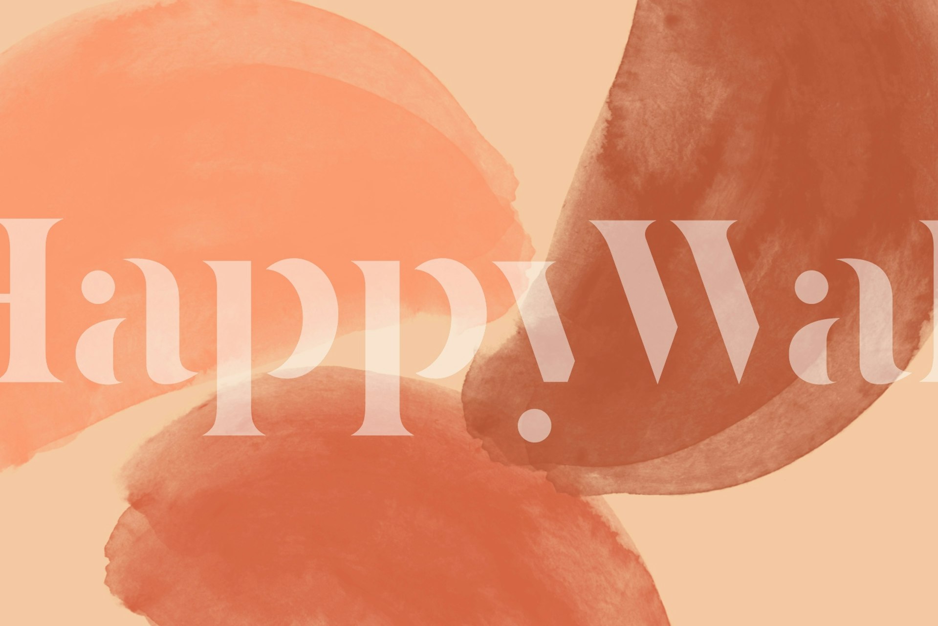 Coral and brown abstract brushstroke wallpaper