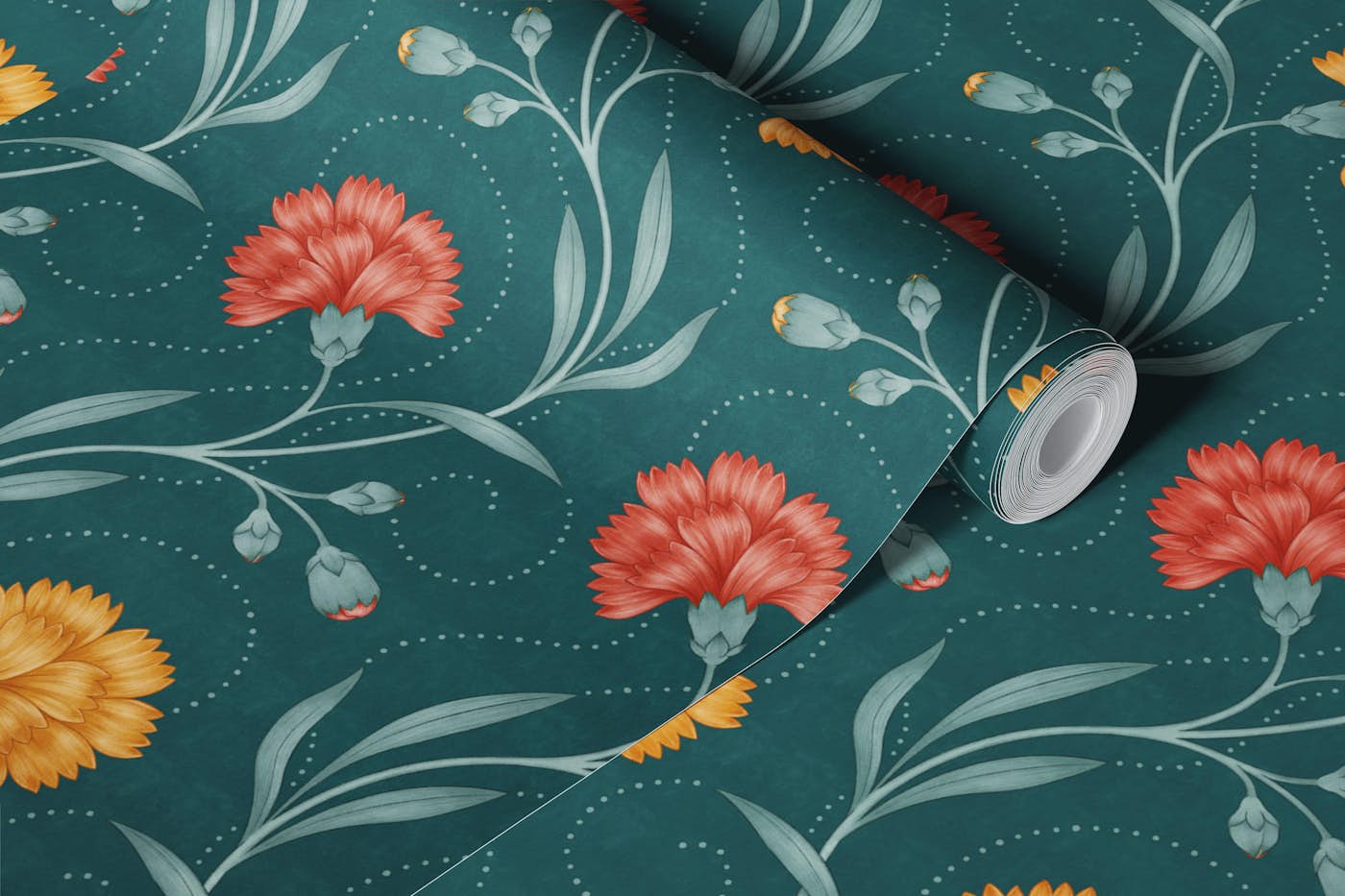 Classy Carnations wallpaper roll