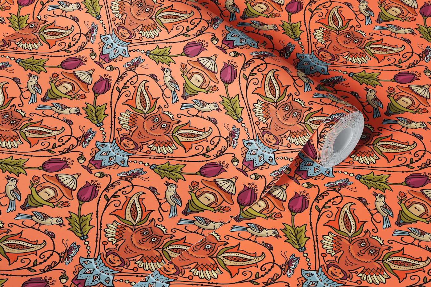 Whimsical Woodland Charm wallpaper roll