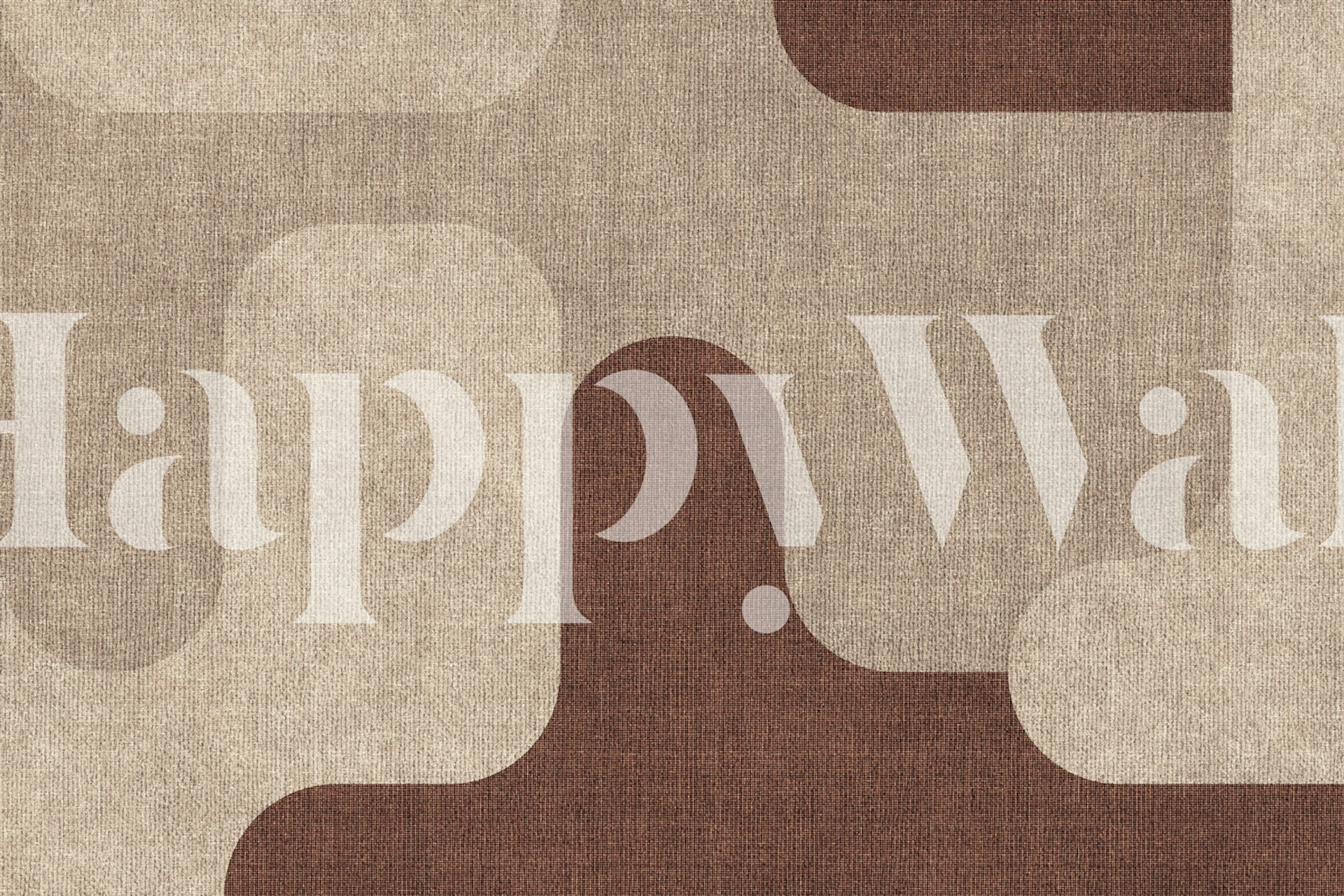Abstract earthy curves in beige and brown wallpaper