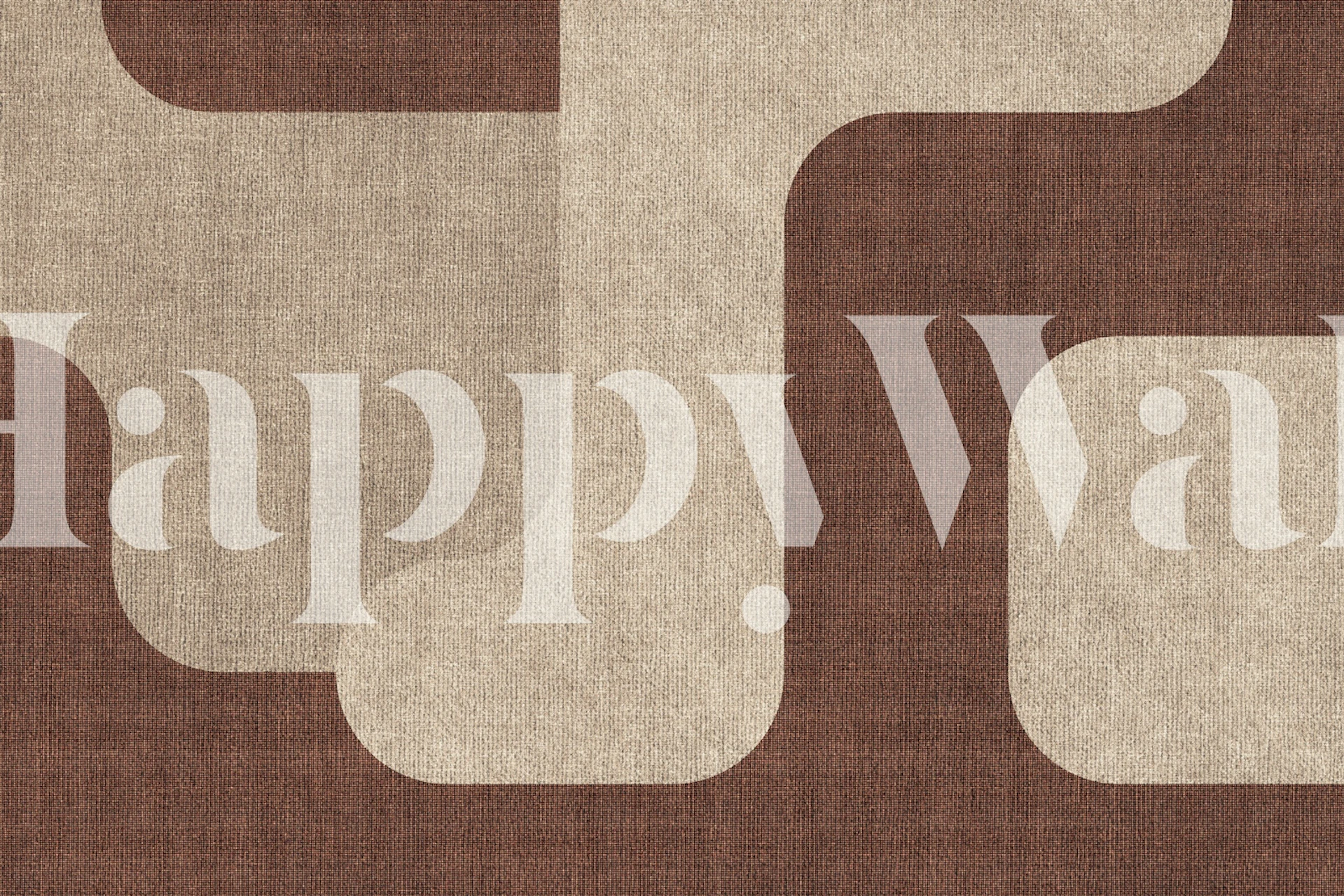 Mocha curves pattern in shades of brown and beige wallpaper