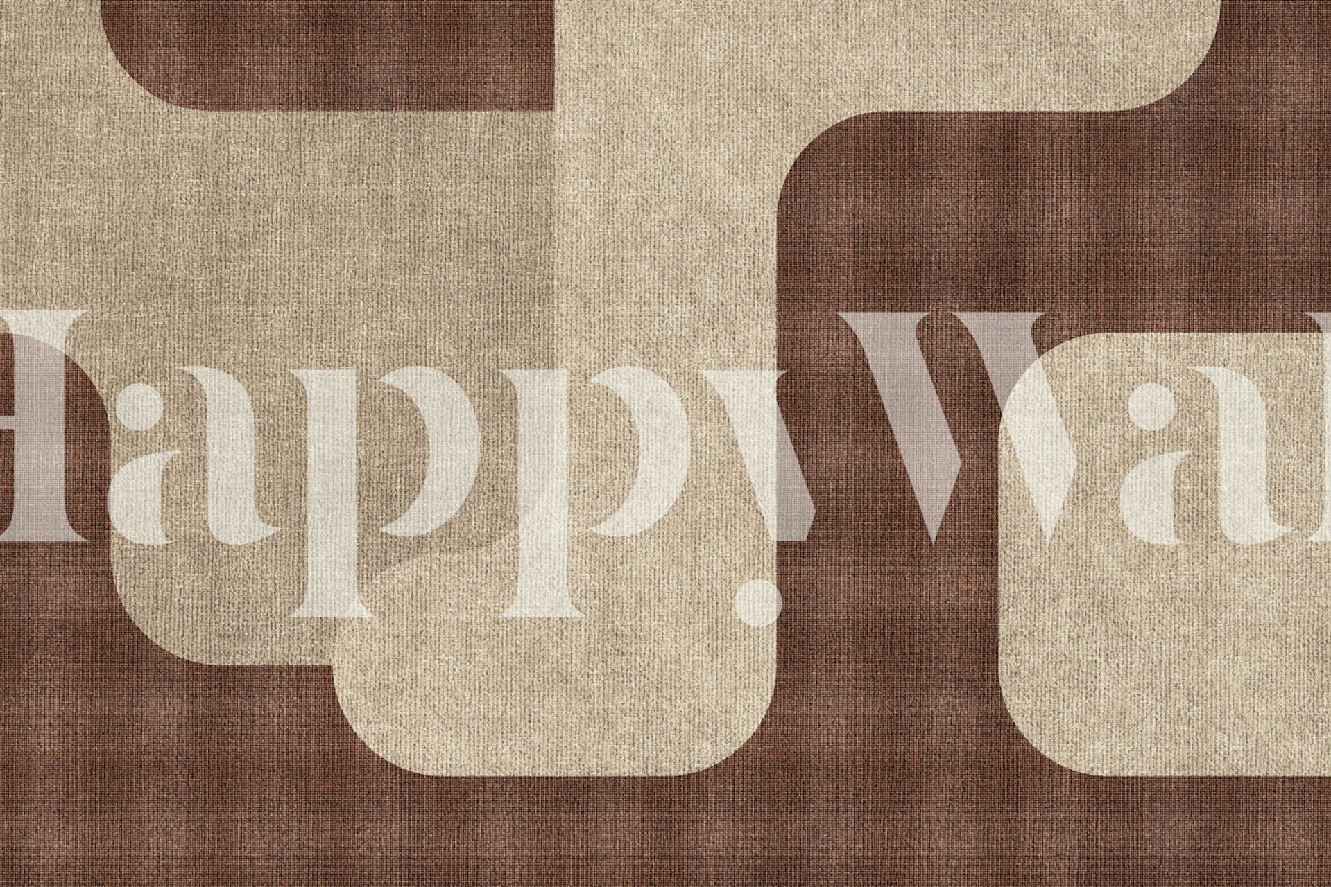 Tapeta Mocha Curves Design w pokoju