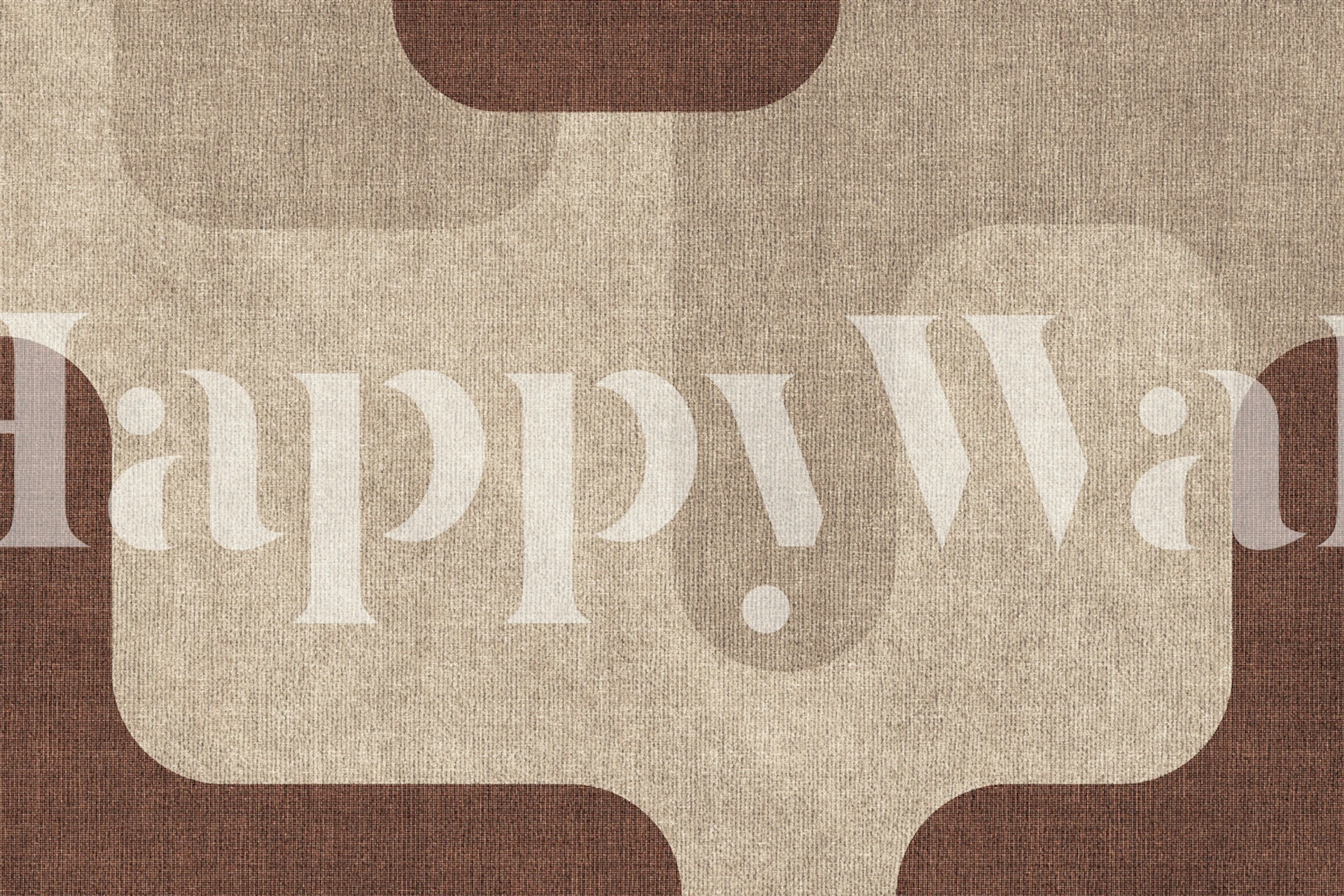 Warm Curves Design wallpaper in a room