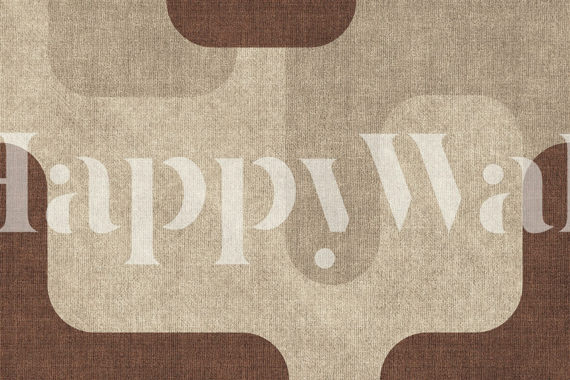 Warm Curves Design wallpaper in a room