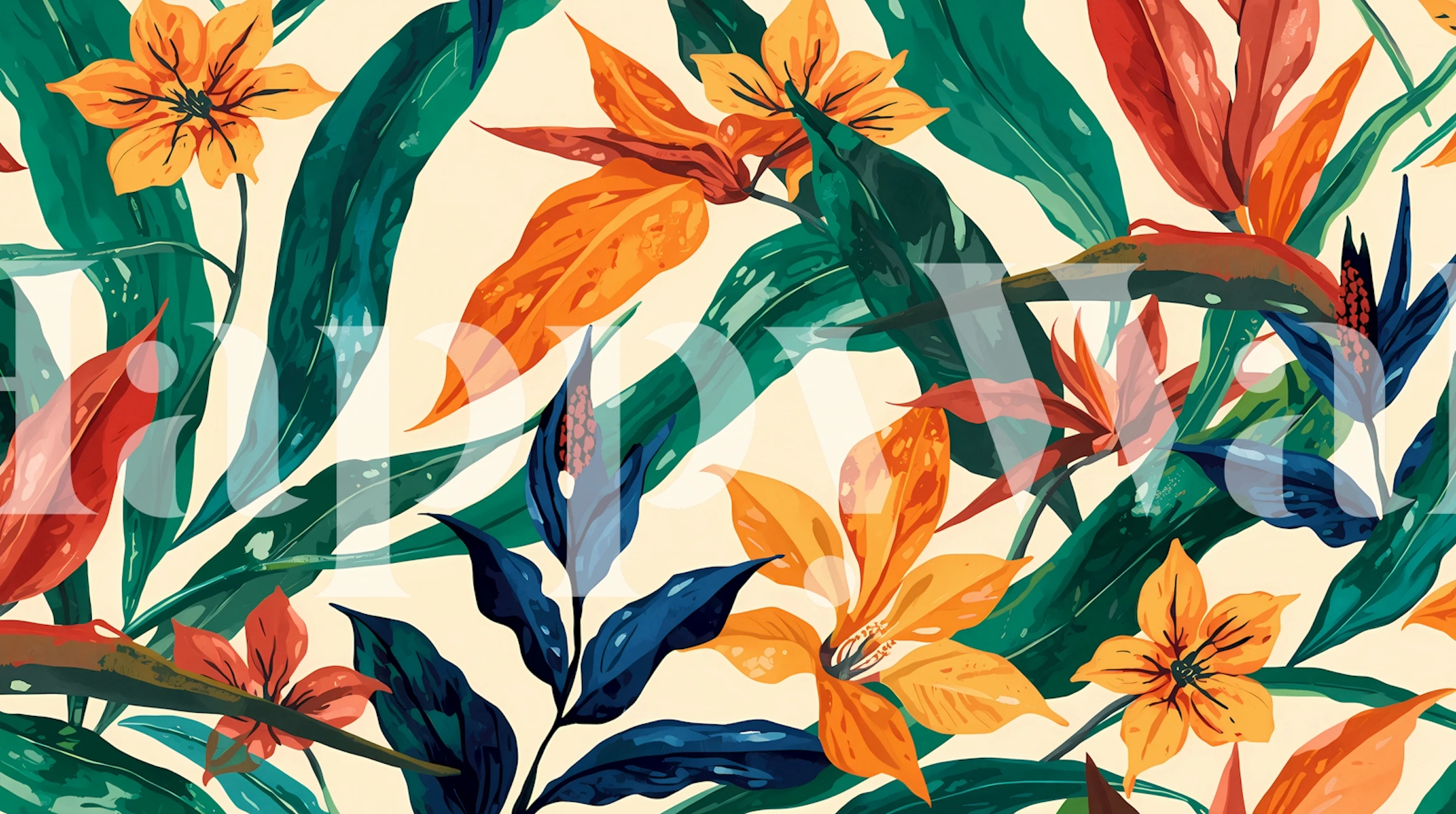 Tropical Blossom Harmony tapeta w pokoju