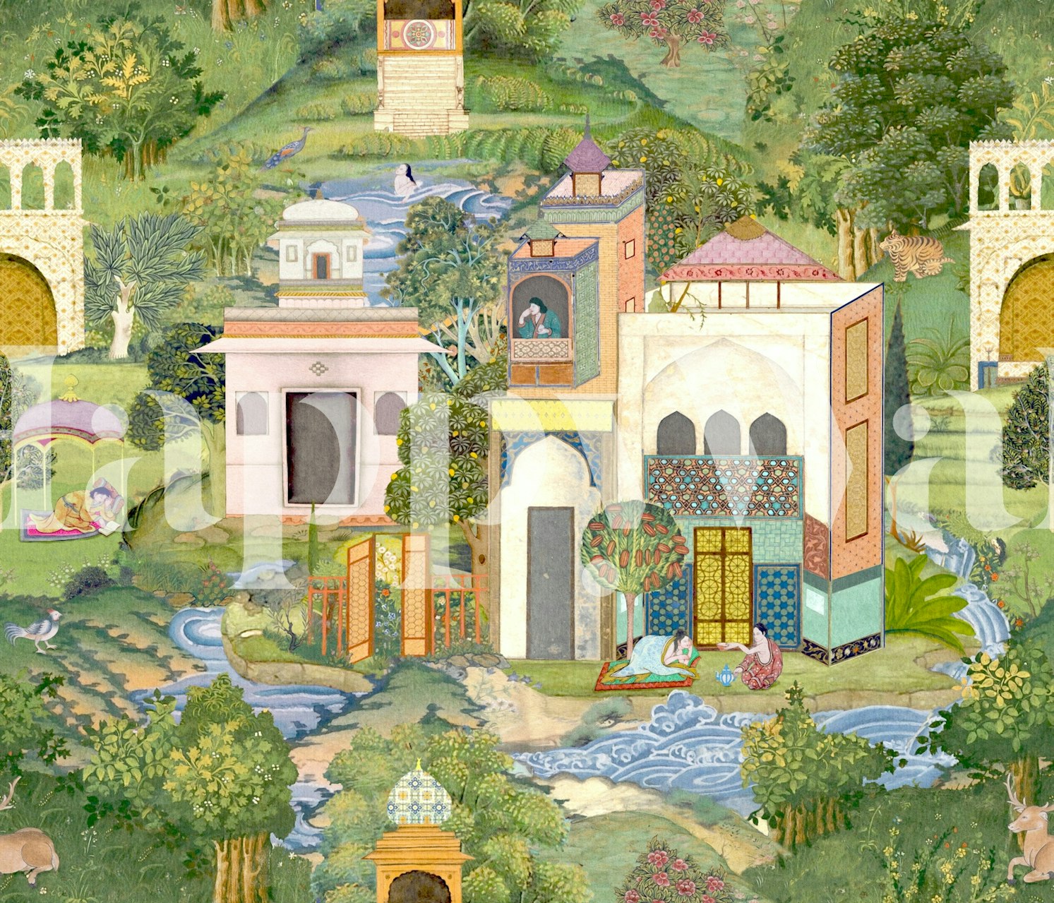 Papier peint Regal Riverside Retreat dans une pièce