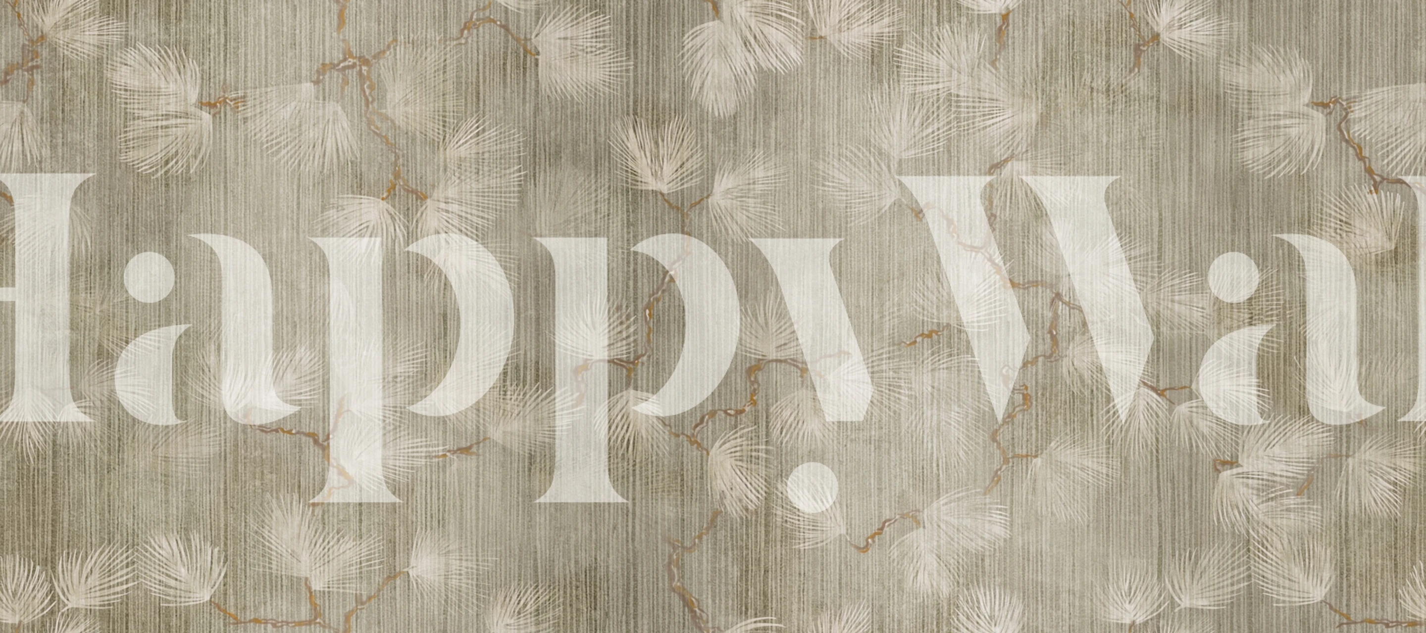 Elegant Pine Foliage Design wallpaper in a room