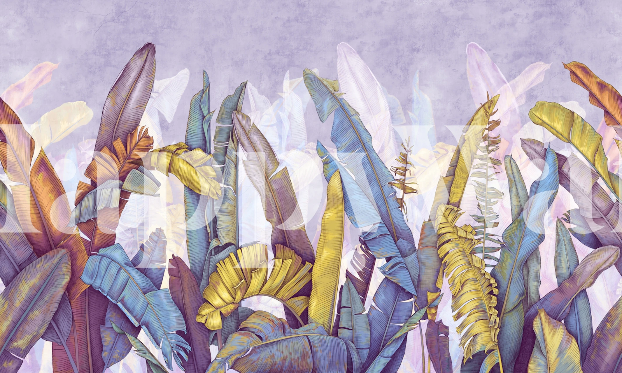 Vibrant tropics wallpaper in a room