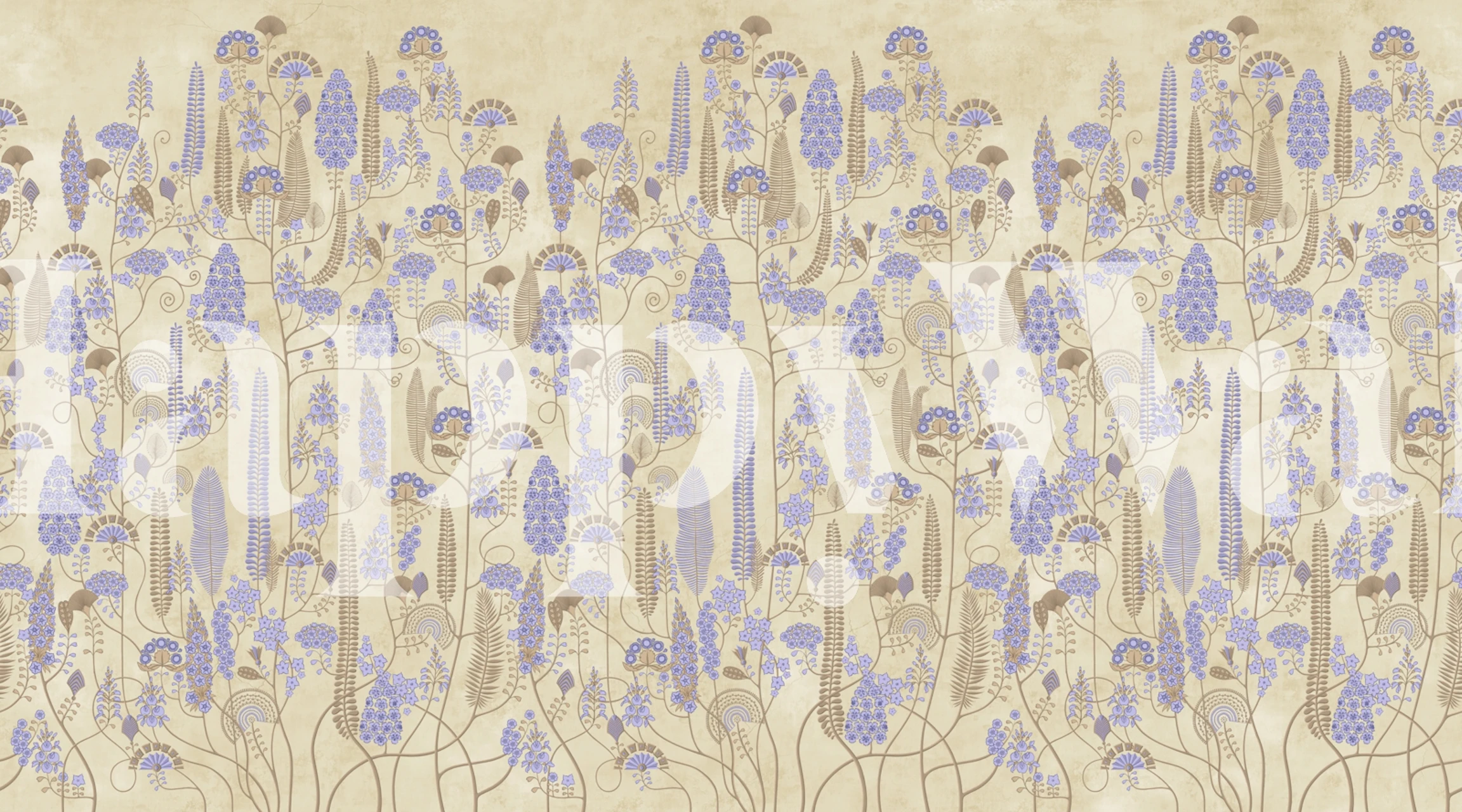 Ethnic 17 floral wallpaper in a room