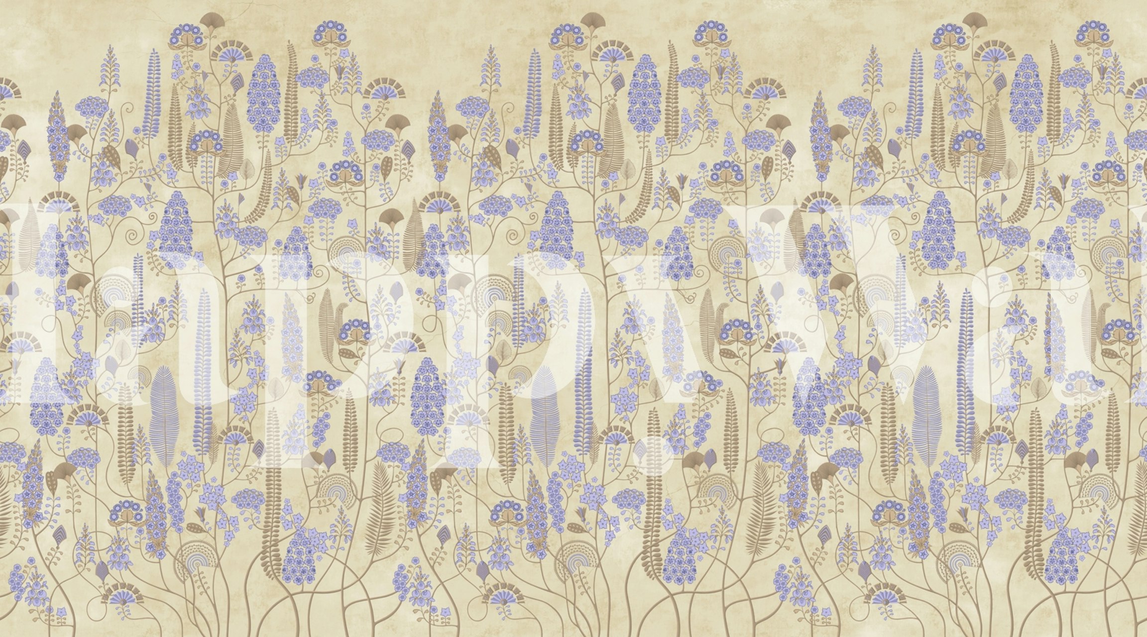 Ethnic 17 floral wallpaper in a room