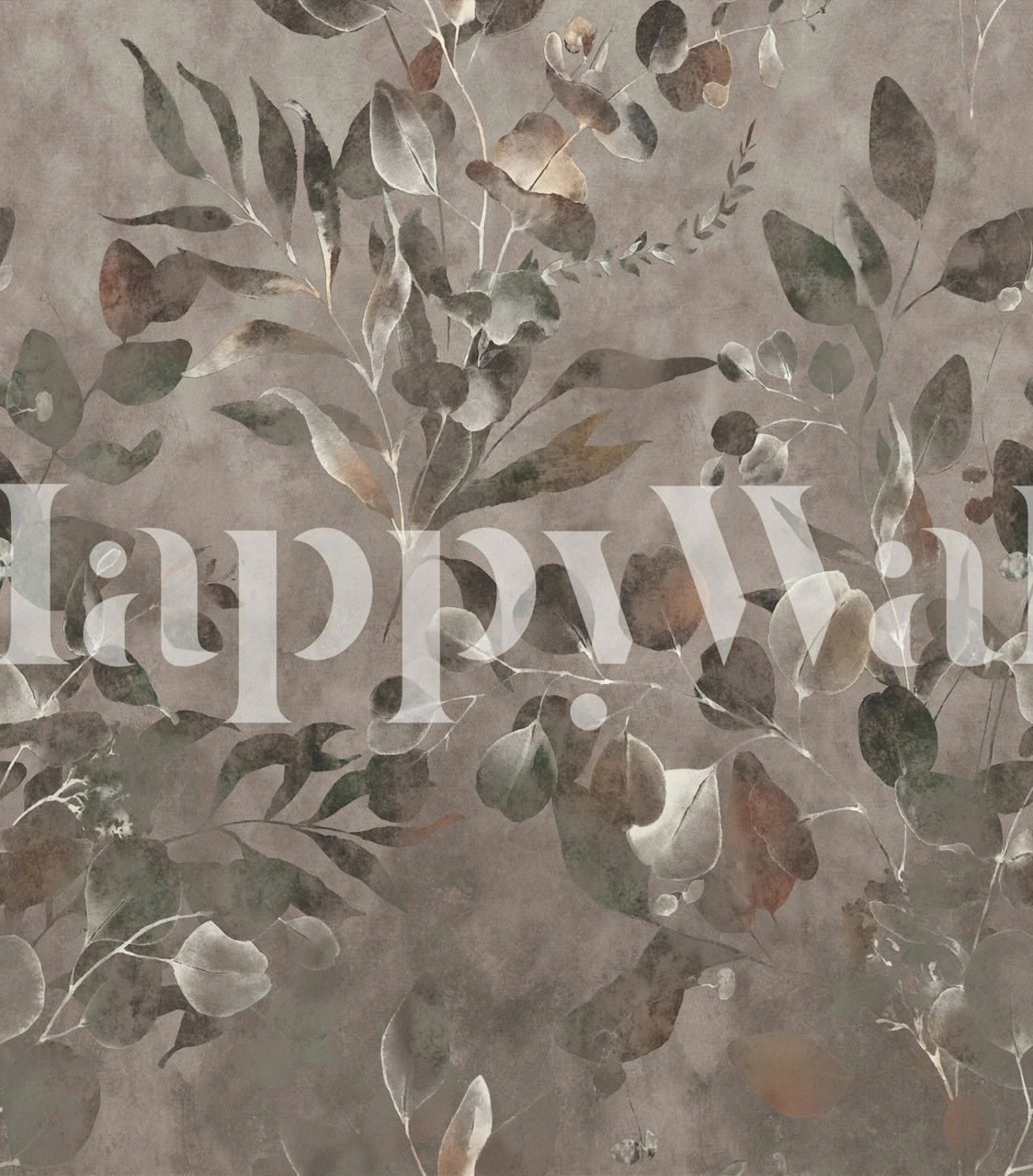 Vintage Leaf Aesthetic Tapete in einem Raum