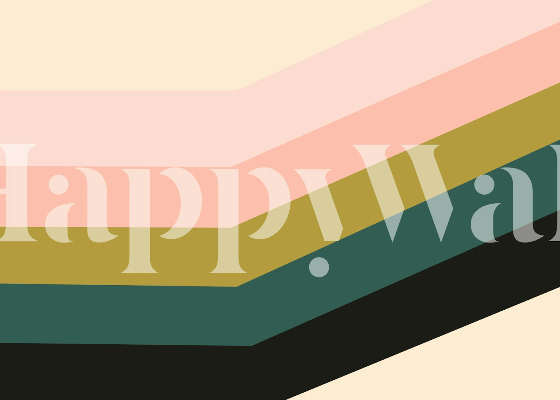 Earth Tone Chevron Stripe Abstract wallpaper in a room